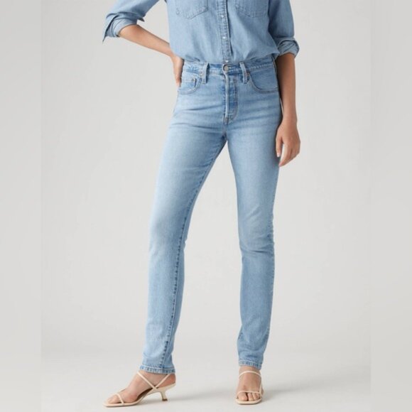 Levi’s 501 Skinny Jeans Light Blue Size 28x28 — Women’s - Picture 2 of 11